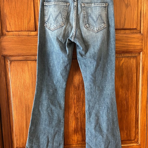 MOTHER Blue Flare Wide Leg Jeans - Picture 2 of 4